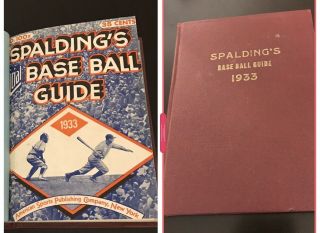 1933 Spalding’s Official Baseball Guide Hardcover Bound