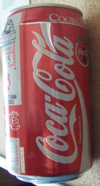 1995 Colorado Rockies Coors Field Inaugural Year Season Coca Cola can EMPTY Coke 3