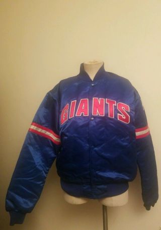 Vintage York Giants Nfl Starter Pro Line Satin Jacket Size Large