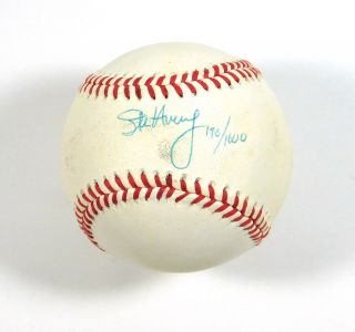 Steve Avery Signed Onl Baseball W/ Inscription 190/1600 Auto Da029834
