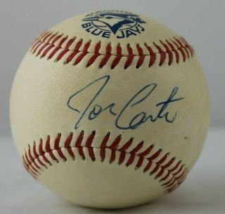 Joe Carter Signed Autographed Blue Jays Logo Baseball Tristar