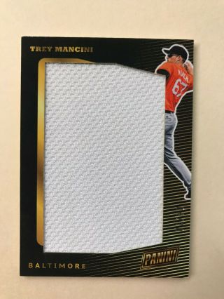 Trey Mancini 2018 Panini National Convention Gold Vip Prime Jersey Relic 04/10