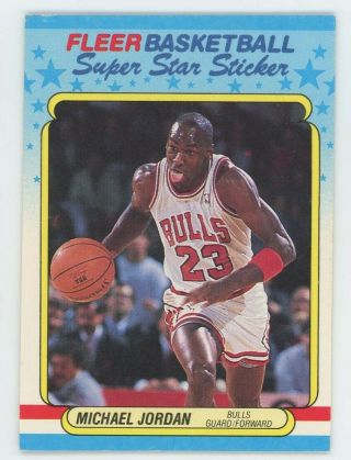 1988 - 89 Michael Jordan Fleer Sticker 7 3rd Year