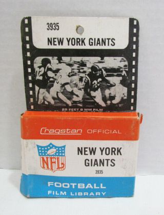 Cragstan Football Film Library 8 Mm Home Movie York Giants 3935 W/ Box