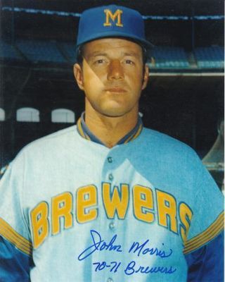 John Morris Autographed Signed 8 X 10 Photo Milwaukee Brewers