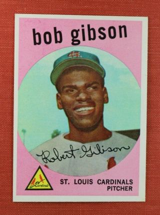 ∎ 1959 Topps Baseball Card Bob Gibson Rc High 514 Near - Card