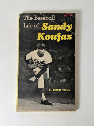 Vintage 1968 The Baseball Life Of Sandy Koufax By George Vecsey Scholastic