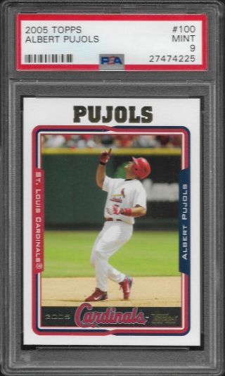 2005 Topps Baseball 100 Albert Pujols Psa 9 St.  Louis Cardinals