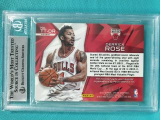 2014 - 15 SPECTRA DERRICK ROSE 7/10 GOLD PRIZM PRIME PATCH BGS 9.  0 TOP TIER TF 2