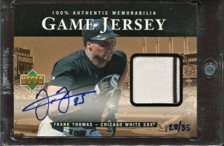 2000 Upper Deck Game Jersey Auto Autograph Frank Thomas Serial 28/35