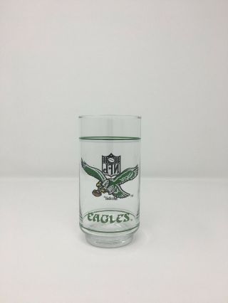 Vintage Philadelphia Eagles Nfl Football 6 " Drinking Glass Mobil Promo