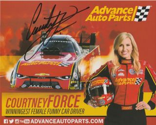 2017 Courtney Force Signed Advance Auto Parts 2nd Issued Camaro Fc Nhra Postcard