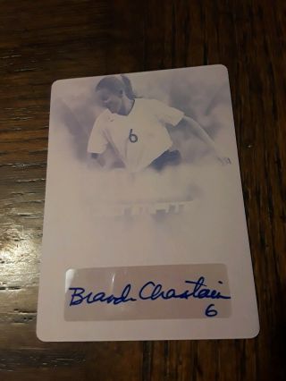 Brandi Chastain Autograph Magenta Plate