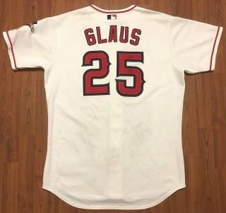 Authentic Majestic Troy Glaus Anaheim Angels 2002 World Series Champs Mlb Jersey