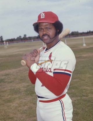 1976 Topps Baseball Color Negative.  Reggie Smith Cardinals