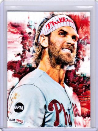 2019 Bryce Harper Philadelphia Phillies 1/1 Aceo Spring Sketch Print Card By:q
