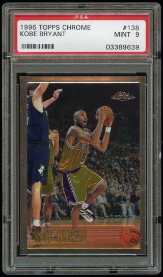 Psa 9 Kobe Bryant 1996 - 97 Topps Chrome Rc Rookie 238 Gem Lakers Hof