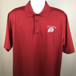 Utah Utes Mens Polo Shirt Under Armour Heat Gear Salute America Red Size Xl.  A3