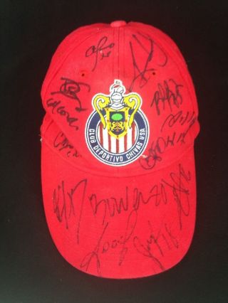 Club Deportivo Chivas Usa Soccer Mls Team Signed Baseball Cap Hat Autographs