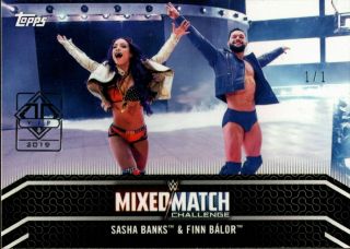Sasha Banks & Finn Balor 2019 Topps Transcendent Vip Party 2018 Mixed Match 1/1