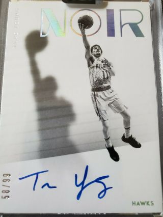 2018 - 19 Panini Noir Trae Young Shadow Sigs Auto RC Autograph Hawks 58/99 2