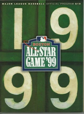 1999 Major League Baseball Official All - Star Game Program Boston Red Sox