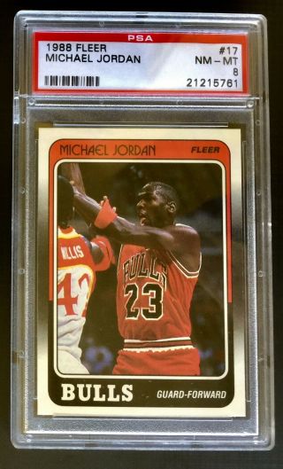1988 Fleer Michael " The Goat " Jordan Chicago Bulls 17 Basketball Card