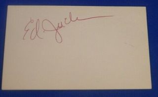 Ed Jucker Dec 2002 Autograph Signed 3x5 Cincinnati Royals Coach 1967 - 69