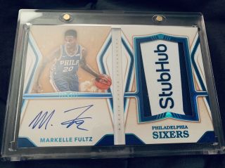 Markelle Fultz 2017 - 18 Panini Opulence Rookie Patch Autograph RPA Booklet 2/5 2