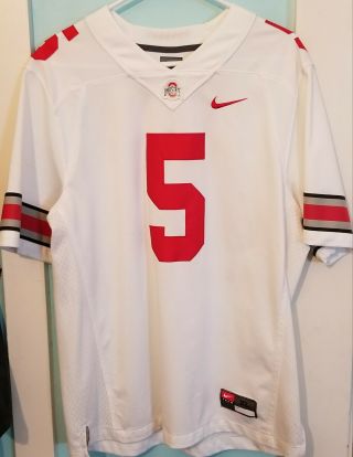 Ohio State Buckeyes Jersey Nike Mens Size Xl 5 Stitched White Ncaa Football