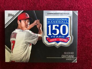 Shohei Ohtani 2019 Topps Series 2 150 Years Commemorative Patch No.  Amp - So