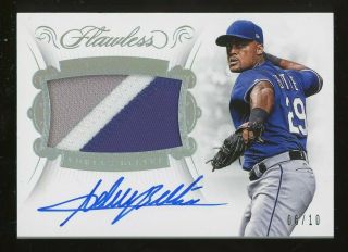 2018 Panini Flawless Adrian Beltre Texas Rangers 3 - Color Patch Auto 6/10
