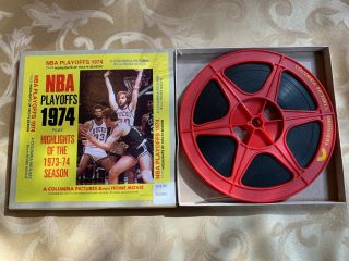 1974 Nba Playoffs 8 Mm Film W/ Color And Sound (kareem Abdul - Jabbar On Cover)