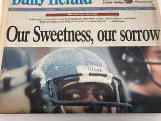 Nov 2,  1999 Daily Herald Walter Payton Complete Newspaper - Chicago Bears 3