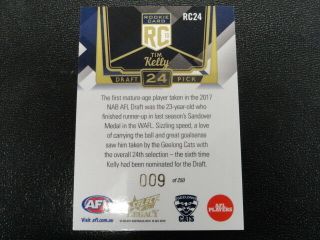 2018 Afl Select Legacy Rookie Card Rc24 Tim Kelly Geelong 009/250