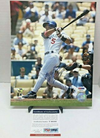 Nomar Garciaparra Autographed 8x10 Photo Psa/dna Certified (los Angeles Dodgers)