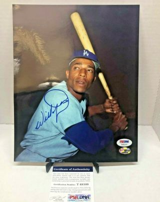 Willie Davis Autographed 8x10 Photo Psa/dna Certified (los Angeles Dodgers)