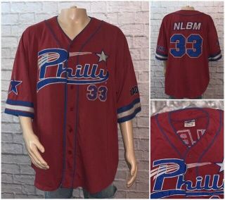 Philadelphia Phillies Negro League Baseball Jersey Mens 4xl Xxxxl 33 Authentic