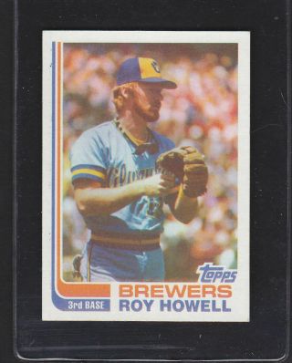 1982 Topps Pure True Blackless 68 Roy Howell Brewers Scarce C Sheet