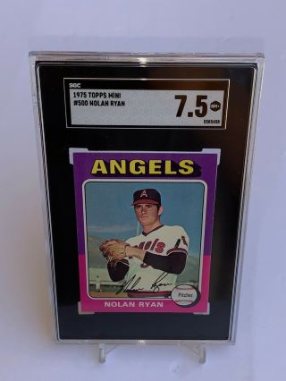 1975 Topps Mini Nolan Ryan 500 Sgc 8 Near,  Centered Angels Astros Hof