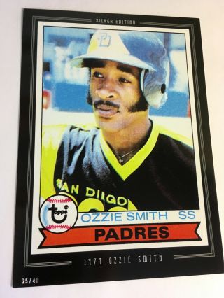 2016 Topps Anthology Silver 5x7 Jumbo 1979 Ozzie Smith Padres ’d 36/49