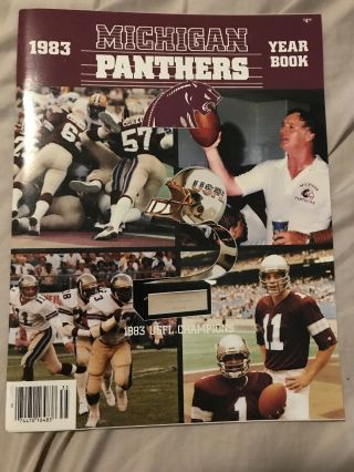 1983 Michigan Panthers Usfl Champions Yearbook Season Review,  30 Paper Placemat