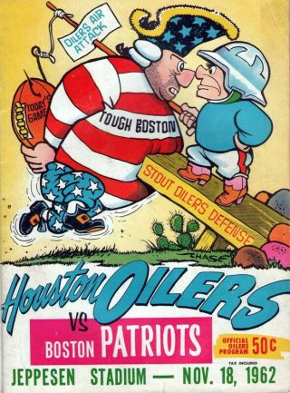 1960 Game Program Photo Houston Oilers Vs Boston Patriots Photo 8x10