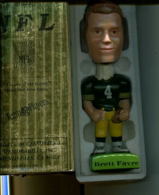 Green Bay Packers Brett Favre 1996 Sam Bobble Head Limited Edition 3350m