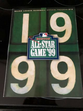 1999 Official Mlb All Star Game Program Boston Fenway Park With Pin