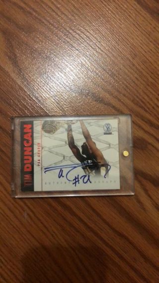 Tim Duncan 1997 Score Board Rookie Auto Autograph Rc Card