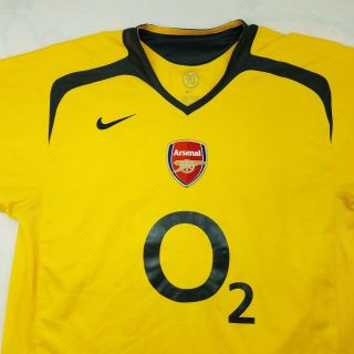 Nike Arsenal Yellow Soccer Jersey Large 2