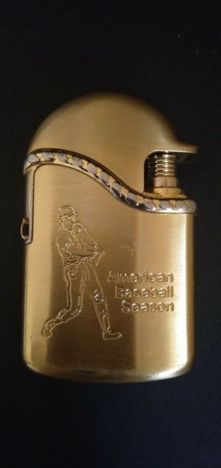 Unique American Baseball Season Gold Lighter Engraved Double Table Lighter