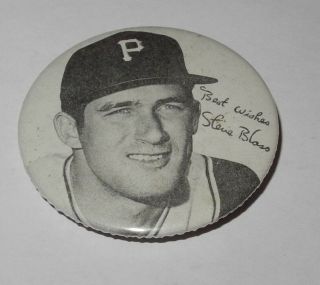 1971 Baseball Steve Blass Pittsburgh Pirates World Series Pin Button Pinback
