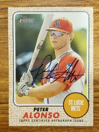 2017 Topps Heritage Minors Real One Autographs Roapa Peter Alonso